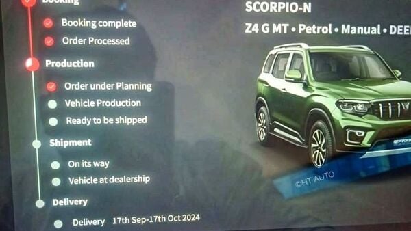 Mahindra Scorpio-N Z4 G petrol manual variant waiting period stretches to more than two years.