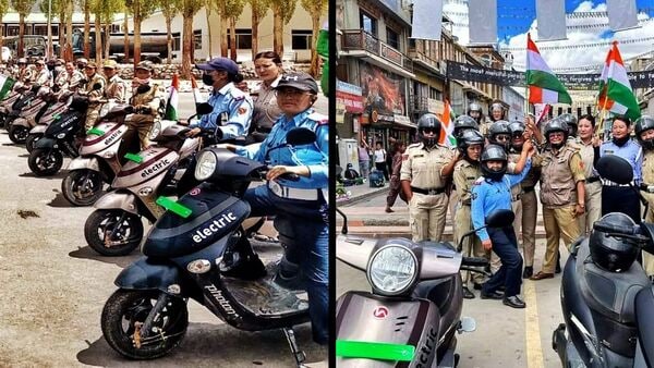 Hero Electric has provided a number of Photon electric motorcycles to the Ladakh Police administration for patrol duty.  The Photon electric scooter will come with a 26 Ah battery pack.  The tram also offers a top speed of 45 km/h.