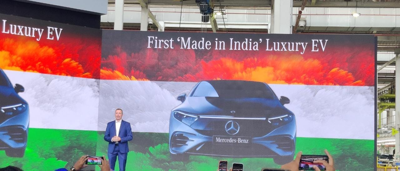 Mercedes-Benz EQS EV hits domestic market. (Picture from launch event)