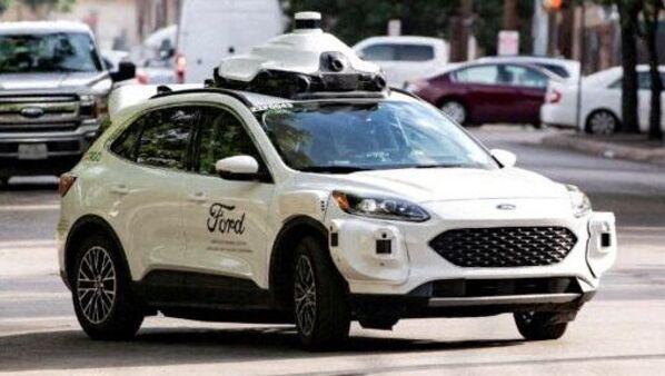 A driverless car operated by Argo AI was seen testing in Austin, Texas.  (File photo) (Argo AI via REUTERS)