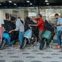 Customers taking deliveries of their new Ola electric scooters.   (Twitter/bhash)