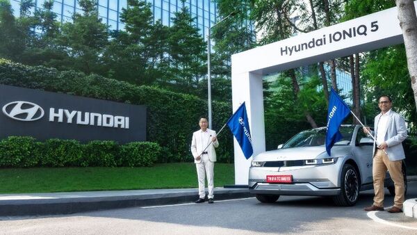 The Hyundai Ioniq 5 is flagged off the Company's Headquarters in Gurugram, Haryana.