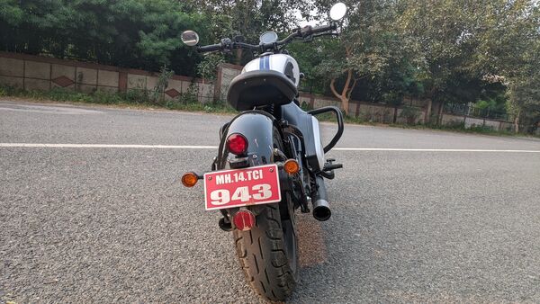 The 42 Bobber also gets a twin-exhaust setup just like other models. The 42 Bobber also gets a twin-exhaust setup just like other models.