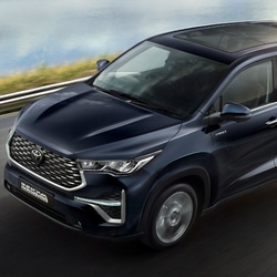 The new Innova Hycross builds on the SUV-inspired design and gets a more butch look than before.