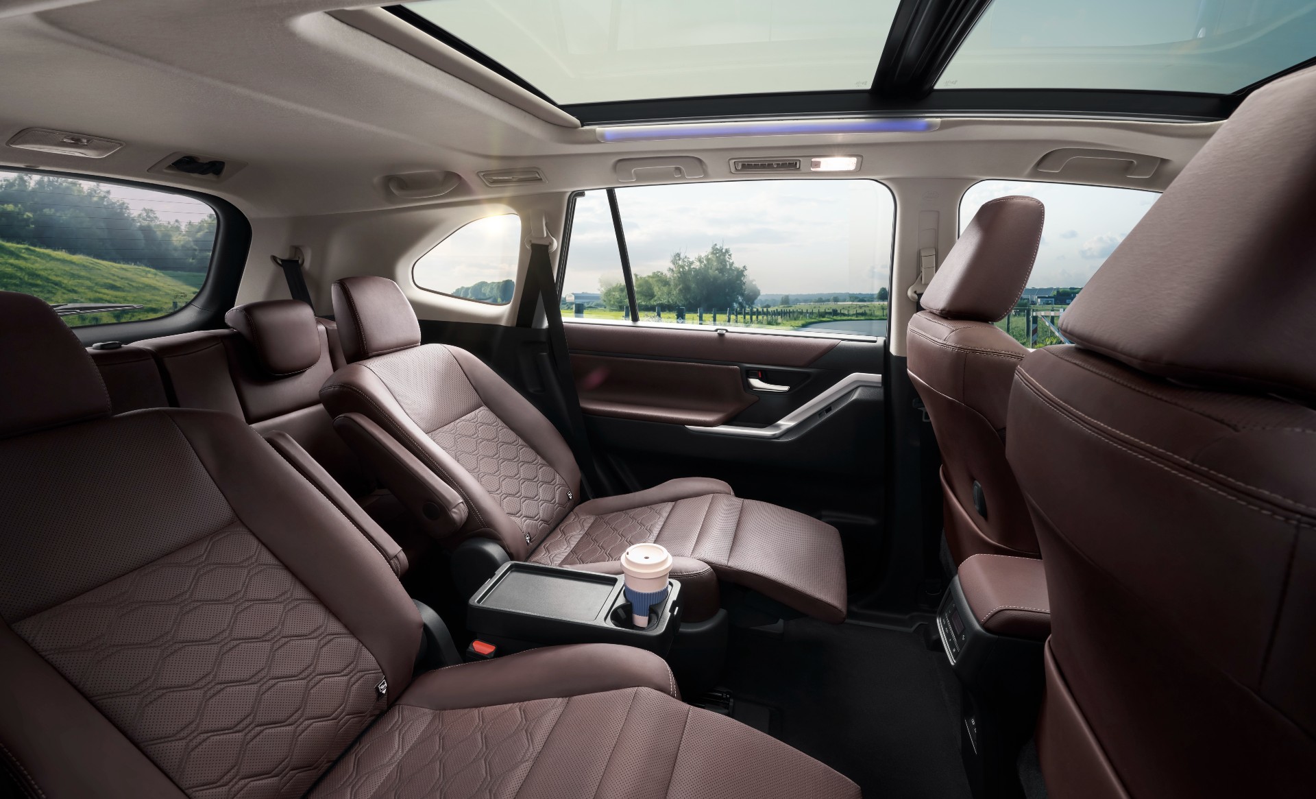 The Ottoman seats in the second row are available in the ZX and ZX (O) trims of the Innova Hycross hybrid The Ottoman seats in the second row are available in the ZX and ZX (O) trims of the Innova Hycross hybrid