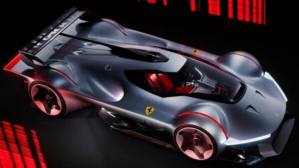 The V6 engine of the Ferrari Vision GT churns out a whopping 1,030 hp of peak power at 9,000 rpm and 900 Nm of mammoth torque output at 5,500 rpm. The V6 engine of the Ferrari Vision GT churns out a whopping 1,030 hp of peak power at 9,000 rpm and 900 Nm of mammoth torque output at 5,500 rpm.