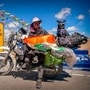 Rajkonwar hopes to have created a world record for travelling to such a scale with his pet dog on a bike. (one_crazy_guy/Instagram)
