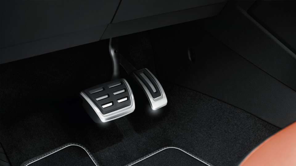 The cabin gets aluminium finish on the pedals and 'Exclusive' badges all across Volkswagen Tiguan Exclusive Edition