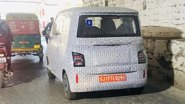 MG Motor's upcoming electric vehicle based on the Wuling Air EV was recently spotted testing on the roads of Vadodara, Gujarat.  (Photo credit: Facebook/Vishal Mevawala)