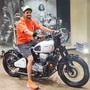 Ruturaj Gaikwad seen taking delivery of his new motorcycle, Jawa 42 Bobber 
