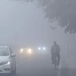 Foggy weather reduces visibility for the drivers resulting in increased risk of accidents.