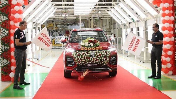 MG Motor has hit a major landmark with the Hector SUV as it rolled out this unit from its facility.