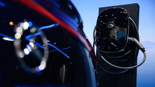 Profile photo of an electric vehicle being charged for illustrative purposes only (REUTERS)