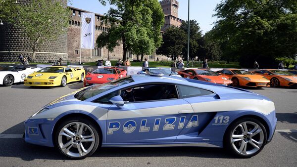 File photo of one of the two Lamborghini cars owned by the Italian Police. (AFP)