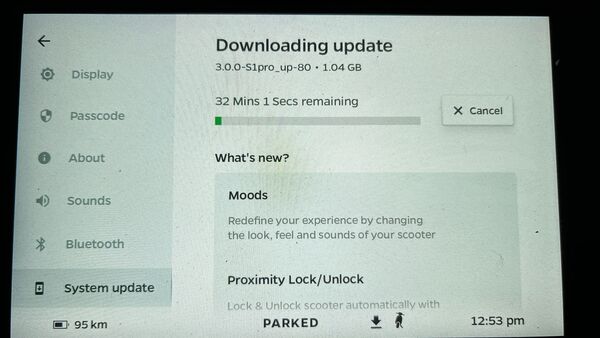 The entire process of downloading and updating the software on our Ola S1 Pro test device to MoveOS 3 took about 35 minutes with minimal user intervention.