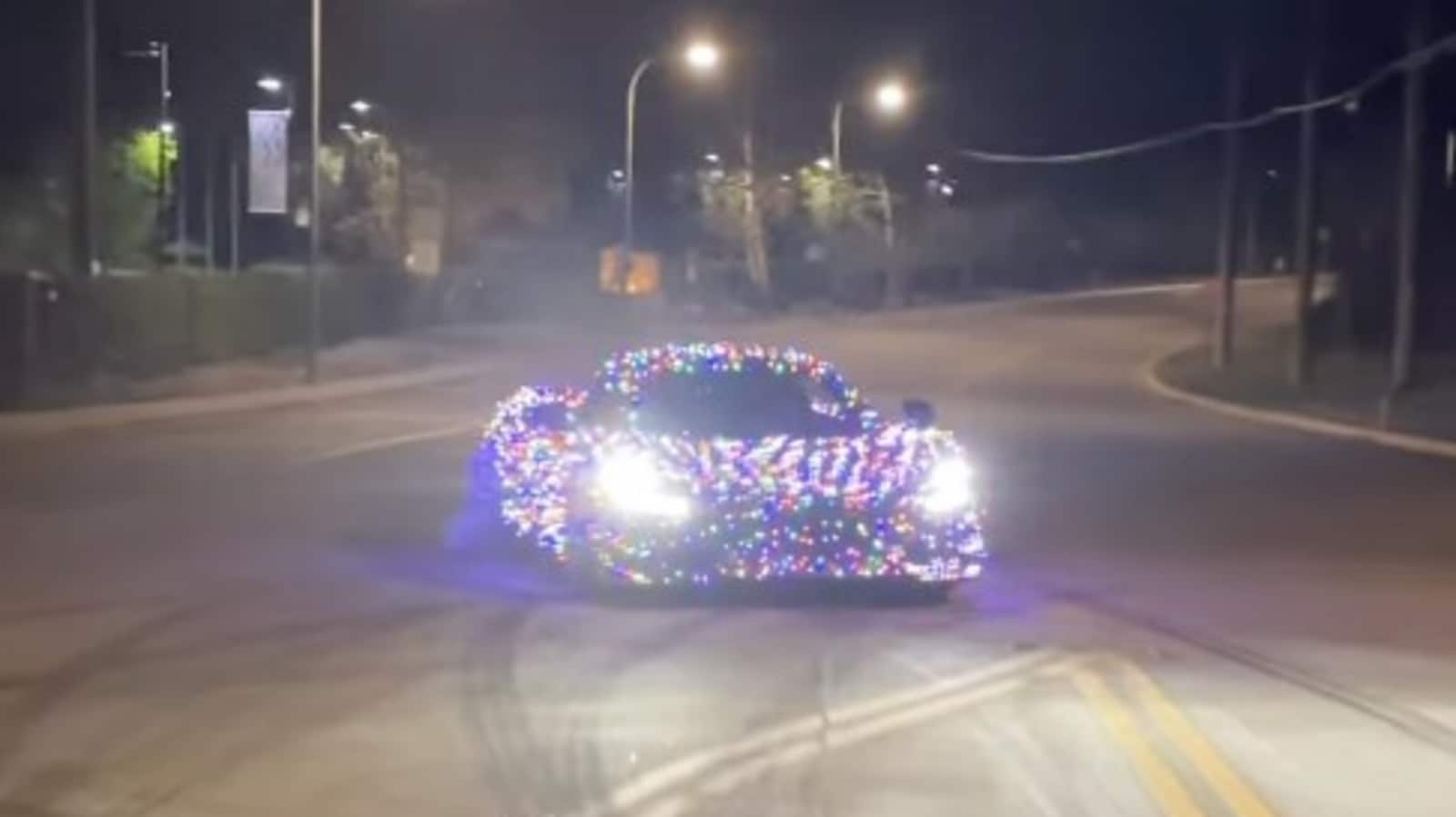 Watch: This drifting McLaren 720S wrapped in Christmas lights is a unique sight
