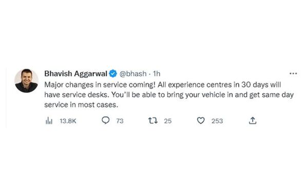 Screenshot of Bhavish Aggarwal's tweet.  (Photo: Twitter/bhash)