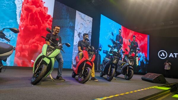 Ather 450X gets four new colors - Salt Green, True Red, Cosmic Black and Nardo Gray 