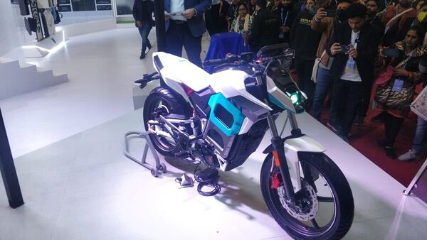 Matter showed off its concept EXE motorcycle at the Expo.