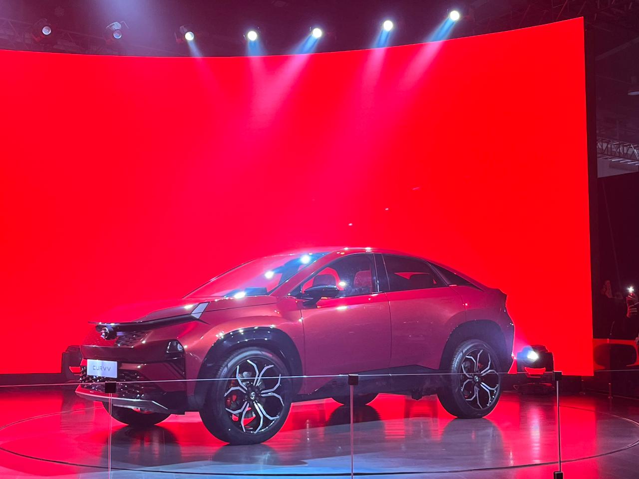 Tata Concept Curv ICE version in hot red