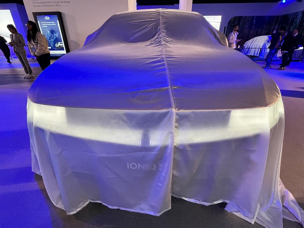 Hyundai Ioniq 5 EV under wraps