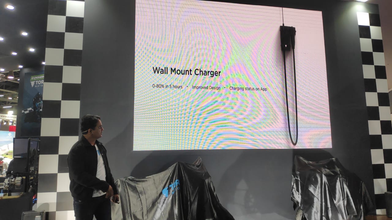 Tork Motors' wall mount charger