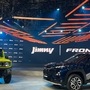 Maruti Suzuki Jimny and Fronx at the automaker's pavilion.