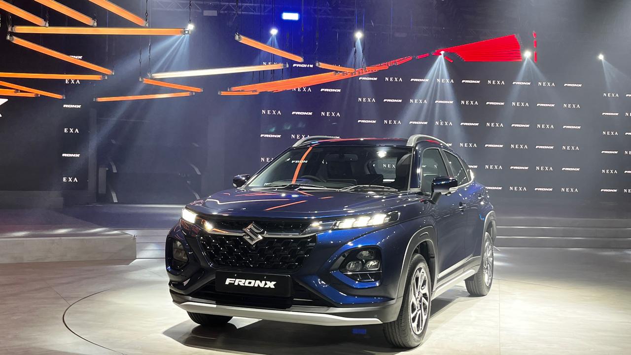 Maruti Suzuki Baleno-based Fronx at the auto expo 2023.