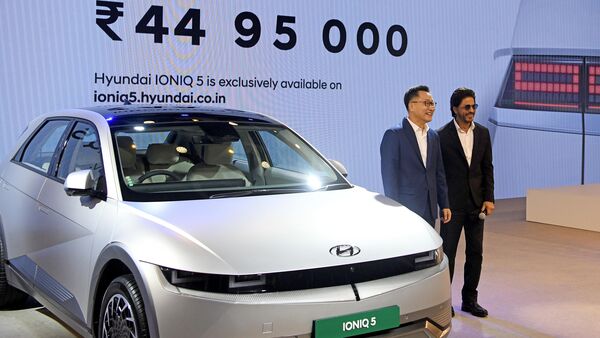 現代汽車在印度以 <span class= 的入門價推出了 Ioniq 5 EV