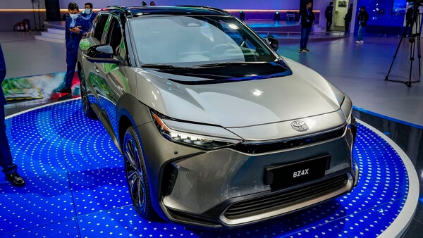 The Toyota bz4X made its India debut at the Auto Expo 2023, belonging to the Japanese auto brand's bZ series of electric vehicles.