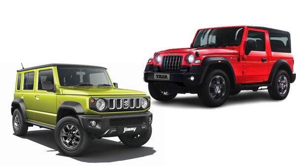 In terms of appearance, the Thar looks more aggressive because it is wider and has a three-door design. 