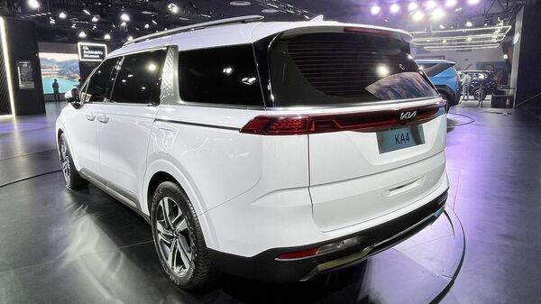 Kia KA4 gets modern safety features like ABS, EBD, TCS, hill start assist, smart cruise control, surround-view monitor, blind-spot monitor, a rear-view camera with dynamic parking guidance, and rear occupant alert with ultrasonic sensor. Kia KA4 gets modern safety features like ABS, EBD, TCS, hill start assist, smart cruise control, surround-view monitor, blind-spot monitor, a rear-view camera with dynamic parking guidance, and rear occupant alert with ultrasonic sensor.