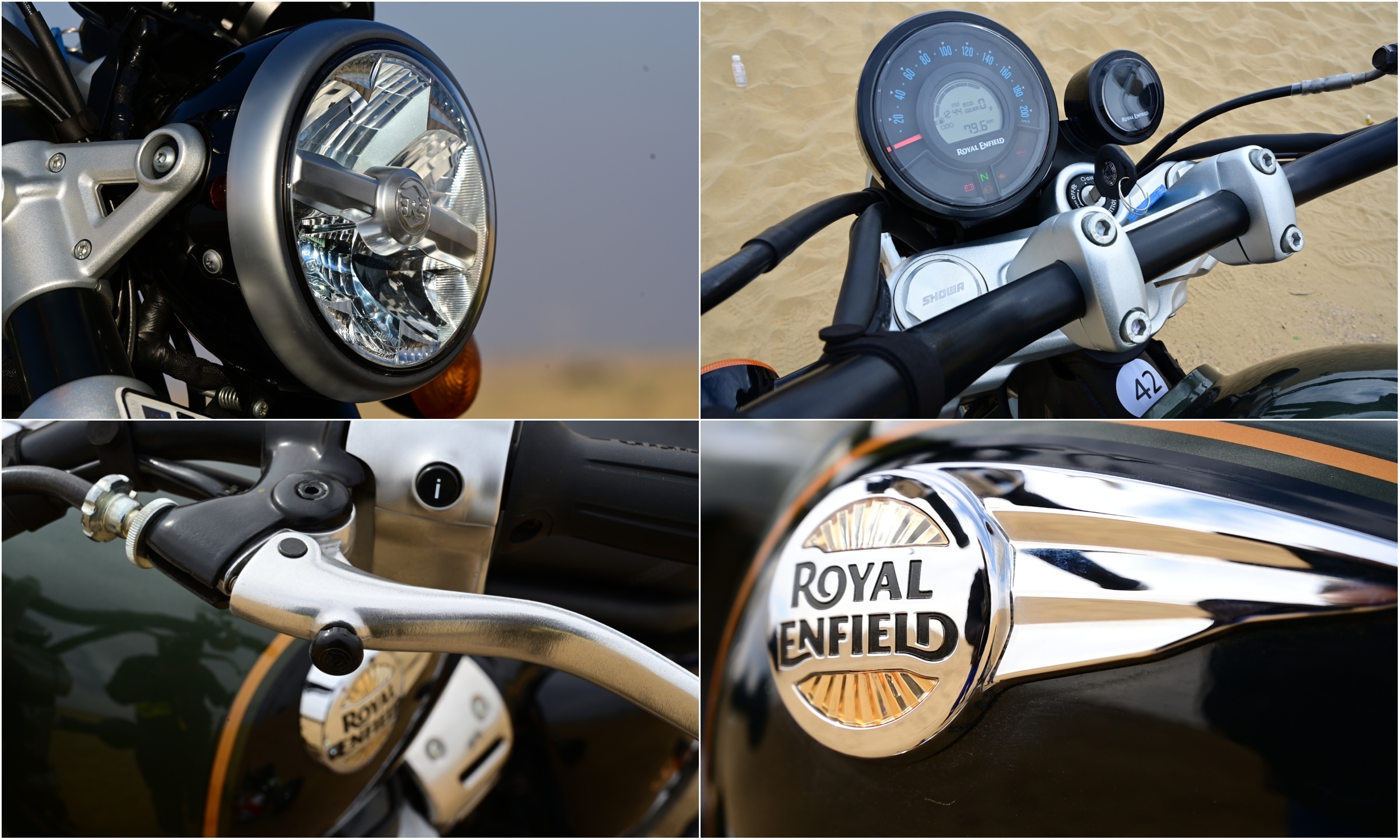 Attention to detail is impressive across the Super Meteor 650 including the welds and paint quality Attention to detail is impressive across the Super Meteor 650 including the welds and paint quality