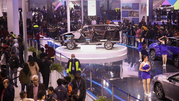 A general view of a pavilion at Auto Expo 2023. (PTI)