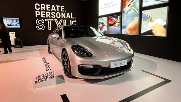 Panamera was also present at the event.  It is shown in its Turbo S avatar.