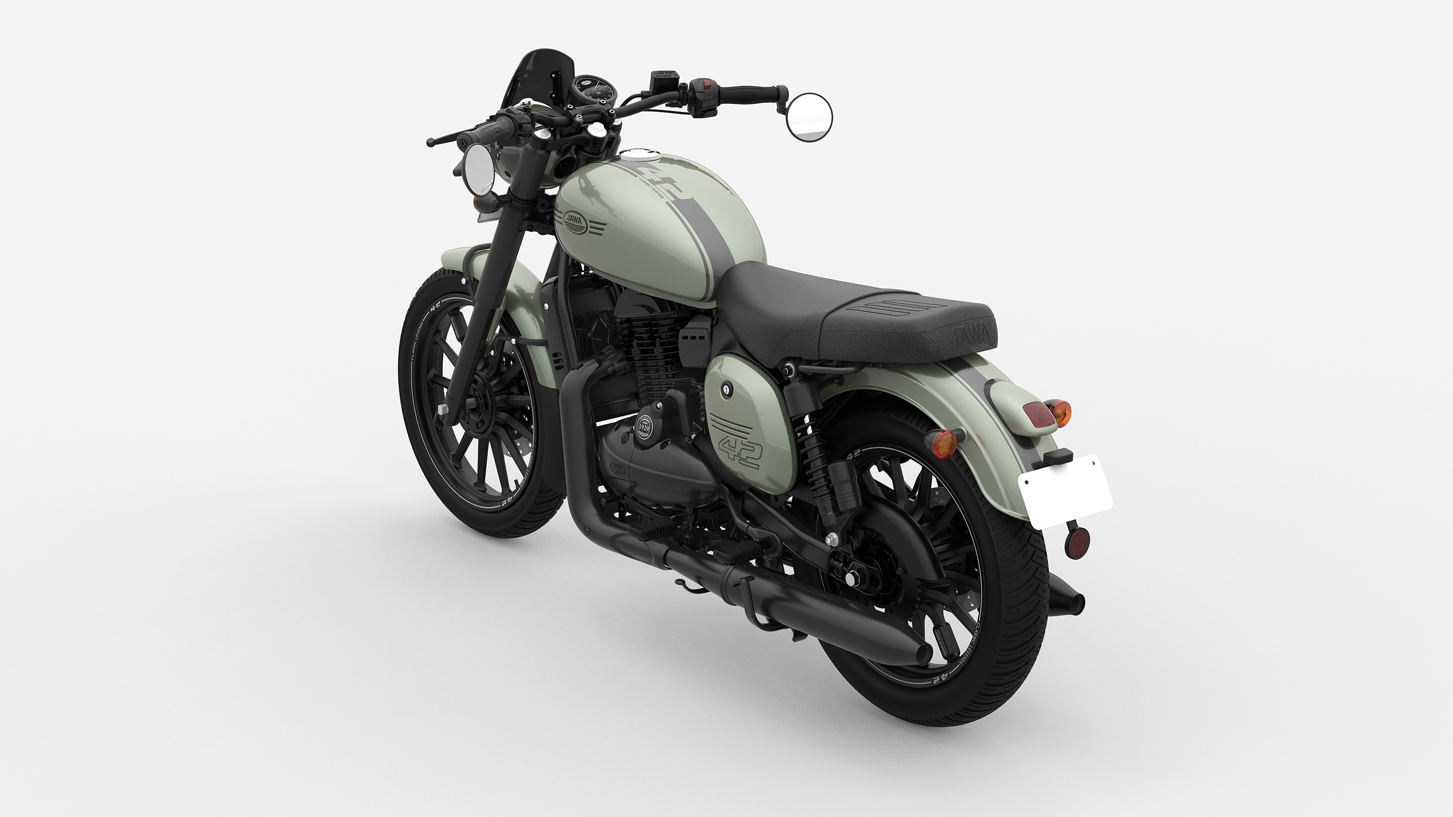 Jawa 42: కాస్మిక్ కార్బన్ () పేరుతో కొత్త ఆకర్షణీయమైన కలర్ లో జావా 42 వస్తోంది. ఈ వేరియంట్ ను జావా 42 స్పోర్ట్స్ స్ట్రైప్ గా పిలుస్తున్నారు.