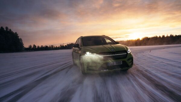 Skoda Enyaq RS fully stocked, 15 minutes 58 seconds to complete the drift