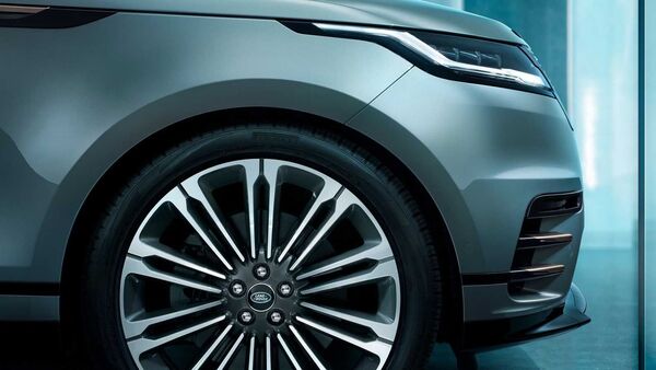 The SUV has sporty alloy wheels.