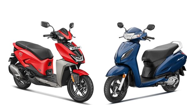 The two scooters have completely different designs.  The Xoom is the better equipped of the two.