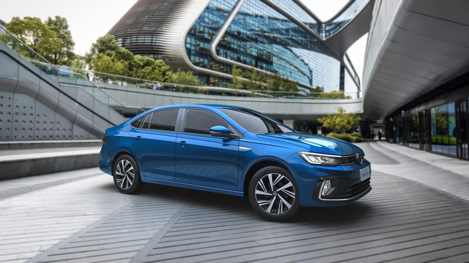 The Brazili-spec Virtus gets revised headlamps and DRLs while being nearly identical in other departments The Brazili-spec Virtus gets revised headlamps and DRLs while being nearly identical in other departments