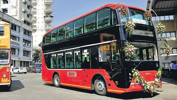 Mumbai's public transport agency, Brihanmumbai Electric Supply and Transport (BEST), has launched India's first AC double-decker electric bus.  (HT_PRINT)