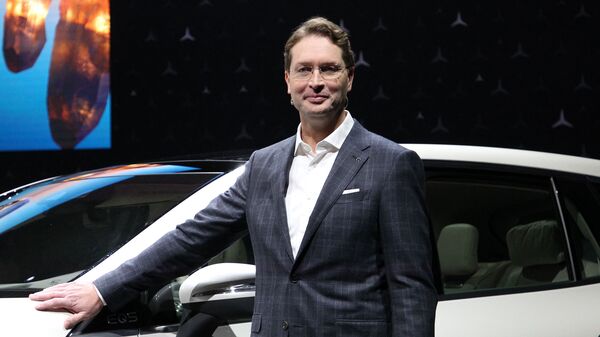 Ola Kallenius, chief executive of German automaker Mercedes-Benz, poses for a photo ahead of the release of the company's annual financial statements.  (AFP)