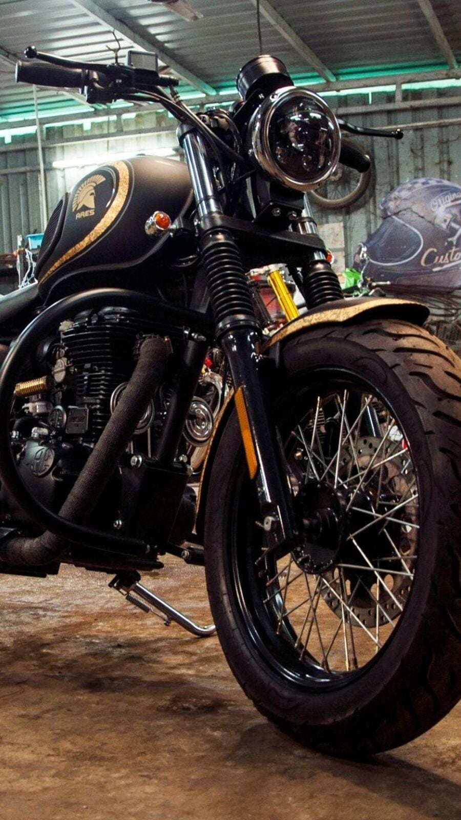 black classic 350 modified