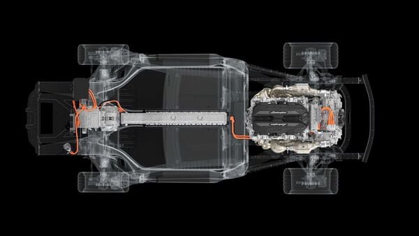 Lamborghini Aventador succeeding LB744 supercar gets a V12 engine with triple electric motors for nearly 1,000 hp power output.