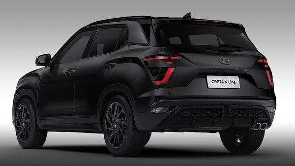 The Hyundai Creta N Line Night Edition gets a revised tailgate with sharper lines and a new bumper with a faux diffuser