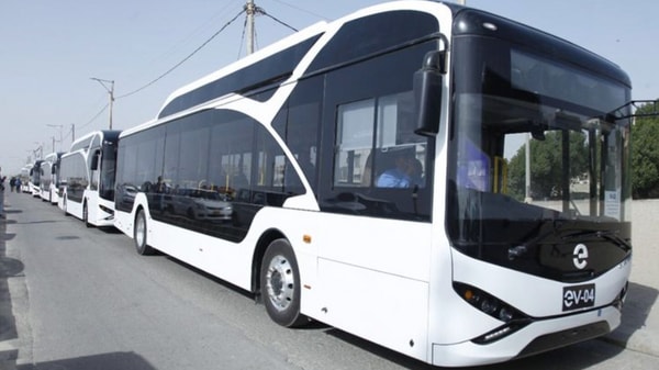 In January, Pakistan's first electric bus service was launched in Karachi. These buses, imported from China, stand 12 metres long and have a seating facility for 34 passengers. In January, Pakistan's first electric bus service was launched in Karachi. These buses, imported from China, stand 12 metres long and have a seating facility for 34 passengers.