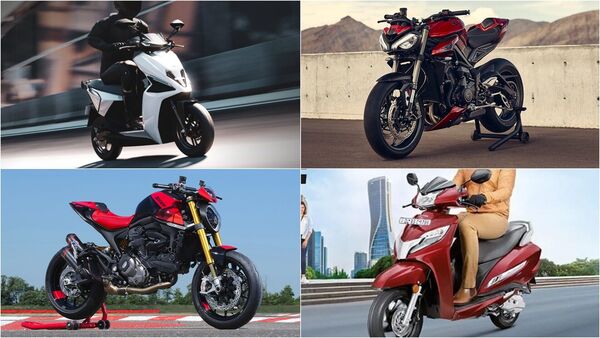 A series of hybrid models will be launched in April, including two high-performance middleweight motorcycles, a mass-market gasoline commuter and an electric motorcycle