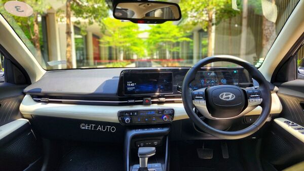 The 2023 Verna gets a 10.25-inch infotainment screen which is connected to the driver display unit. The layered dashboard, the switchable control for HVAC and infotainment, ambient lighting scheme are some other new highlights. The 2023 Verna gets a 10.25-inch infotainment screen which is connected to the driver display unit. The layered dashboard, the switchable control for HVAC and infotainment, ambient lighting scheme are some other new highlights.