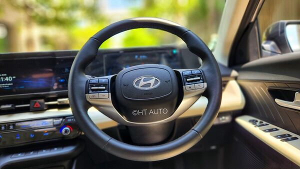 The steering wheel layout has been updated and now gets controls for Level 2 ADAS as well. The steering wheel layout has been updated and now gets controls for Level 2 ADAS as well.
