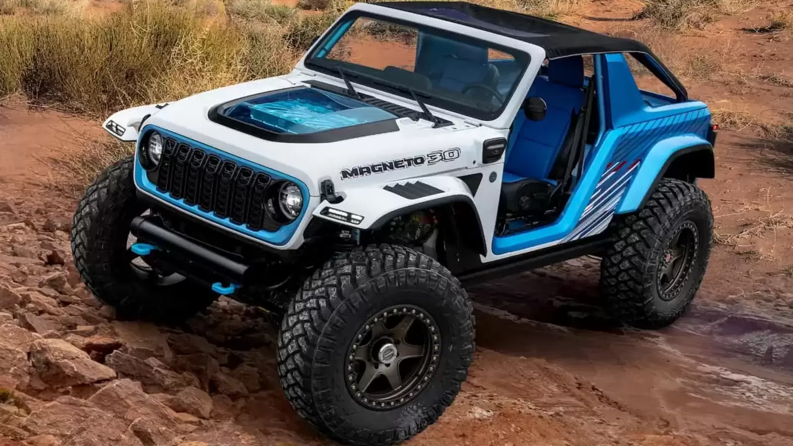 Jeep Wrangler Magneto 3.0 electric SUV concept breaks, pumps out 650 hp